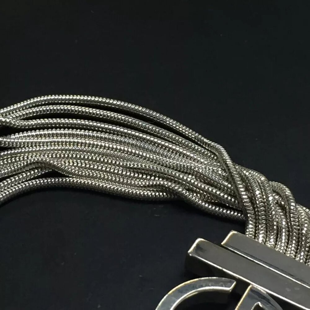 Gucci Interlocking G Logo Multi-Strand Silver Bra… - image 5